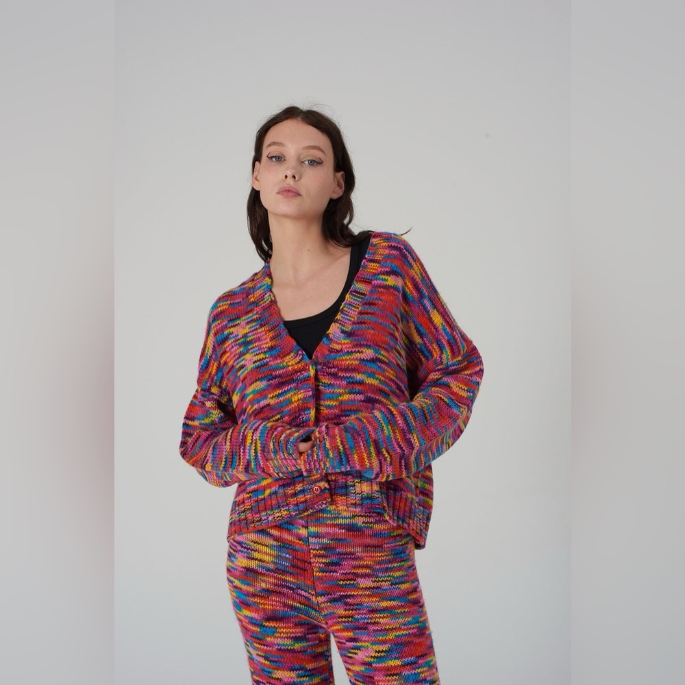 The Ragged Priest Blender Cardigan in multi-color size Small
